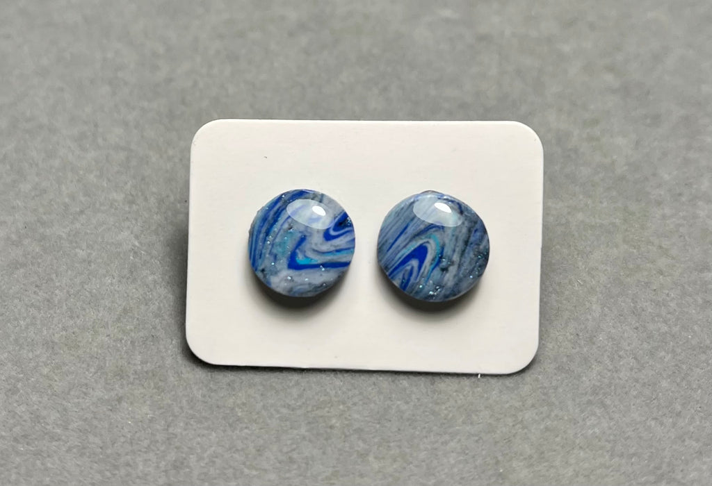 Сини обици на винт