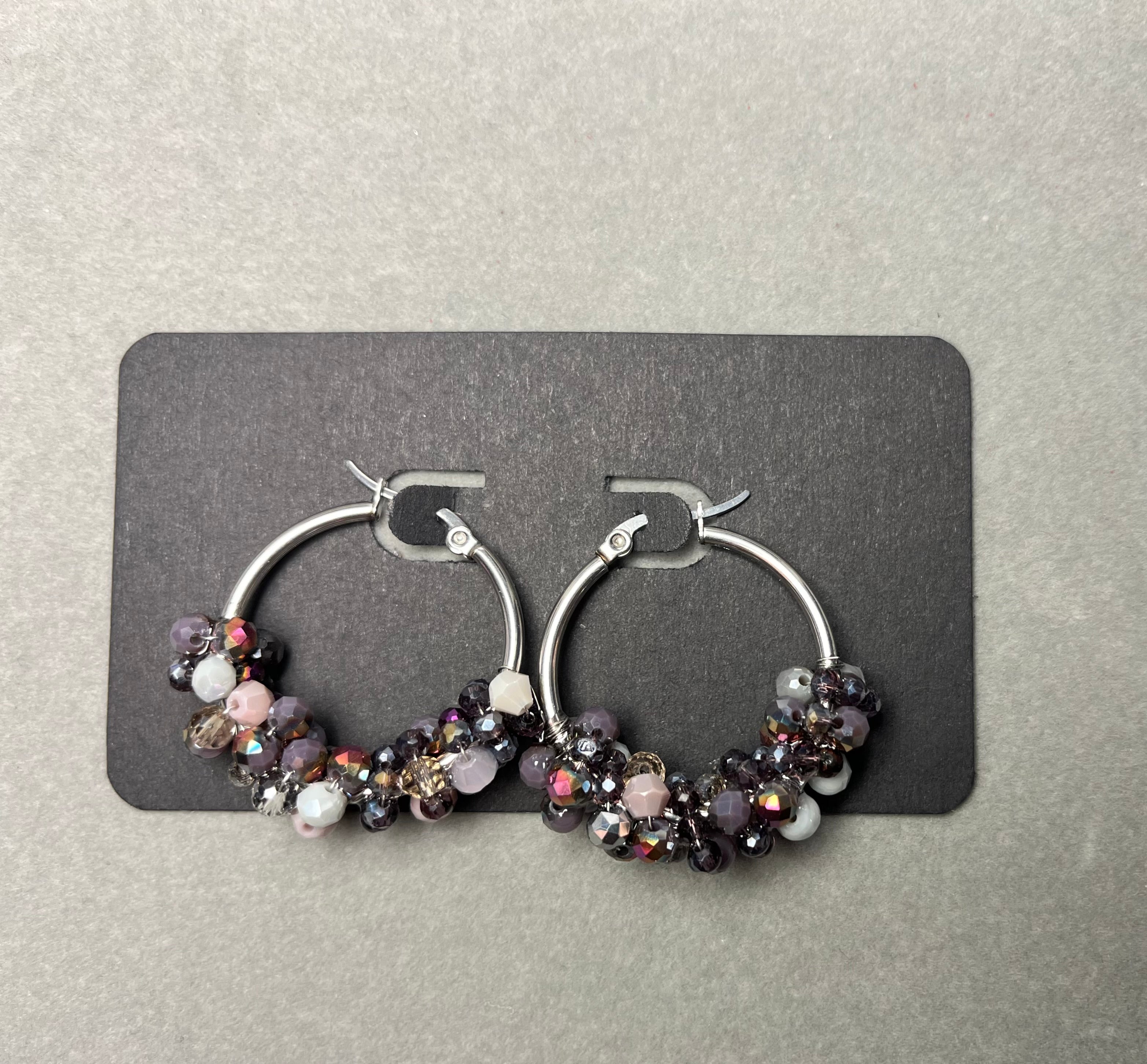 Бляскави обици тип халка