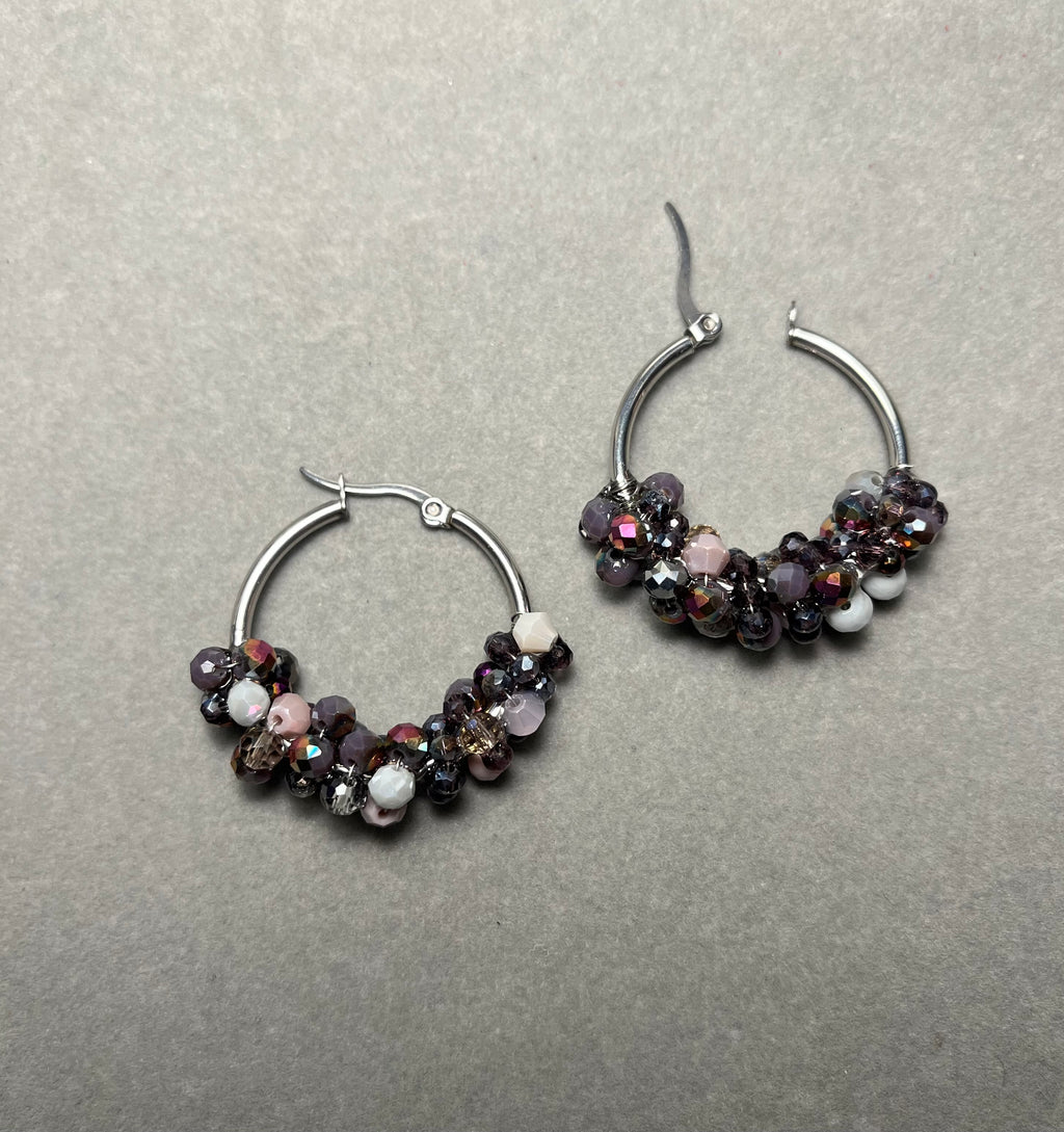 Бляскави обици тип халка