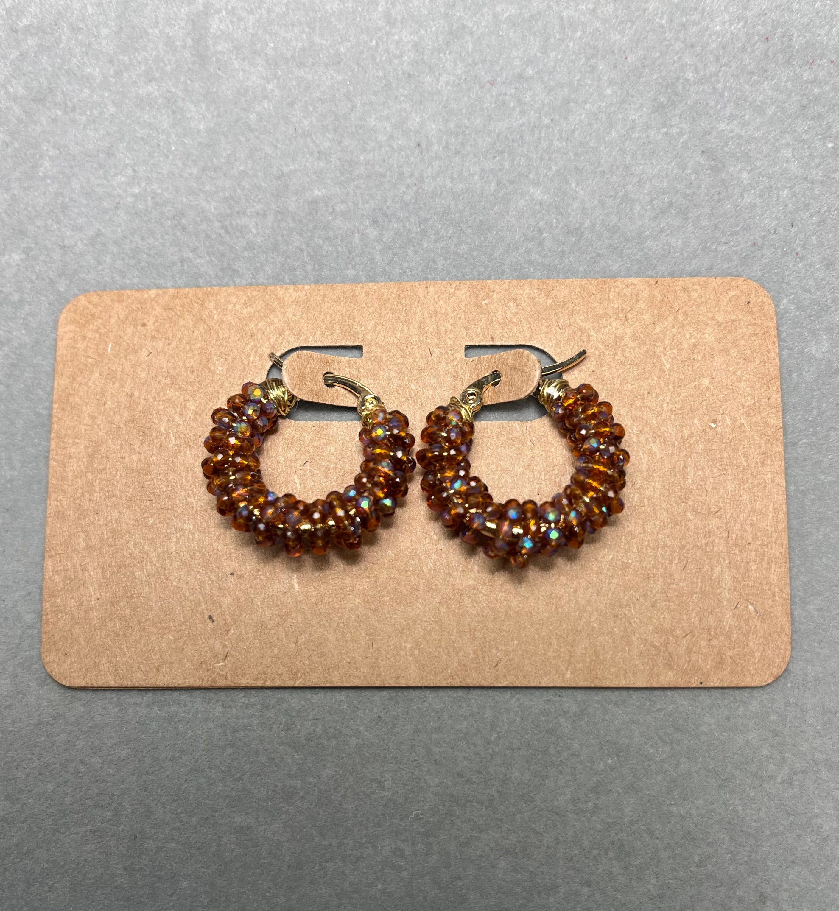 Малки есенни обици тип халка