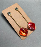 Дълги червени обици